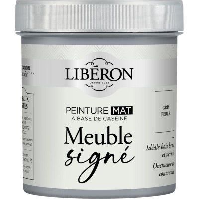 LIBERON Peinture meuble et boiserie Cas&eacute;ine LIB&Eacute;RON gris perle mat 0.5 l