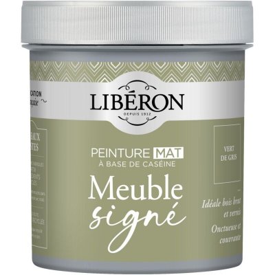 LIBERON Peinture meuble et boiserie Cas&eacute;ine LIB&Eacute;RON vert de gris mat 0.5 l