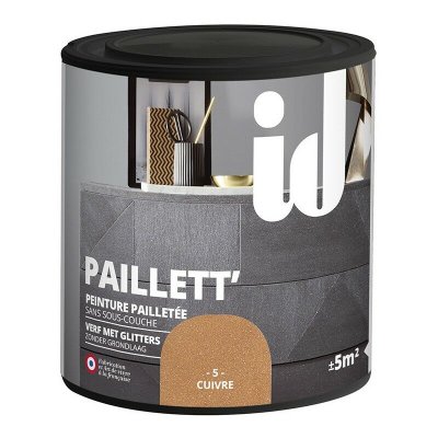 ID PARIS Peinture meubles et boiseries paillett 500ML cuivre  cuivre
