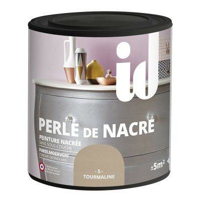 ID PARIS Peinture meubles et boiseries PERLE DE NACRE 500ML 0,45 Tourmaline