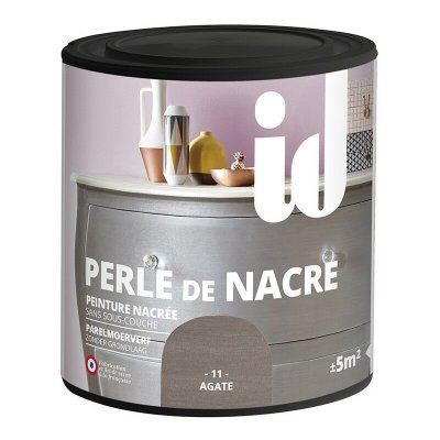 ID PARIS Peinture meubles et boiseries PERLE DE NACRE 500ML AGATE - 