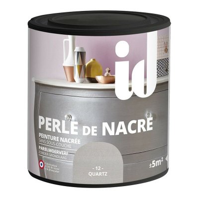 ID PARIS Peinture meubles et boiseries PERLE DE NACRE 500ML QUARTZ - 