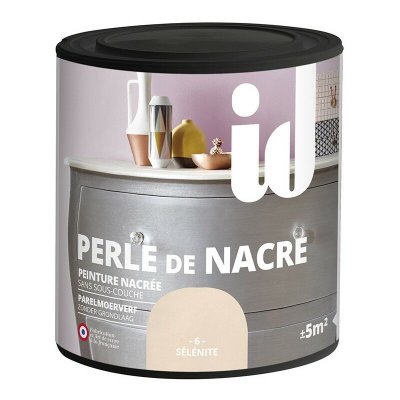 ID PARIS Peinture meubles et boiseries PERLE DE NACRE 500ML SELENITE - 