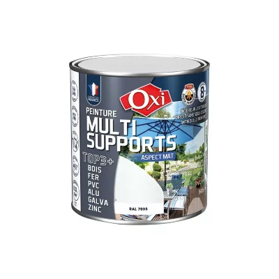 MANUTAN Peinture multi supports top 3+ gris clair mat ral 7035 0.5l