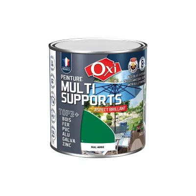 DURIEU Peinture multi supports top 3+ vert jardin brillant ral 6002 0.5l 