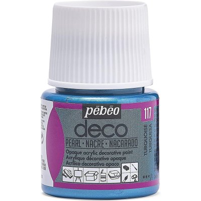 PEBEO Peinture P.BO D&eacute;co - Nacr&eacute; - 45 ml Bleu Turquoise