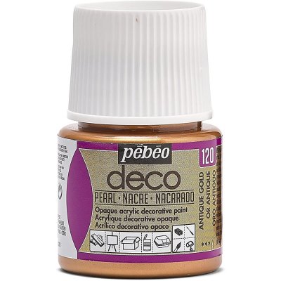 PEBEO Peinture P.BO D&eacute;co - Nacr&eacute; - 45 ml Dor&eacute; Antique