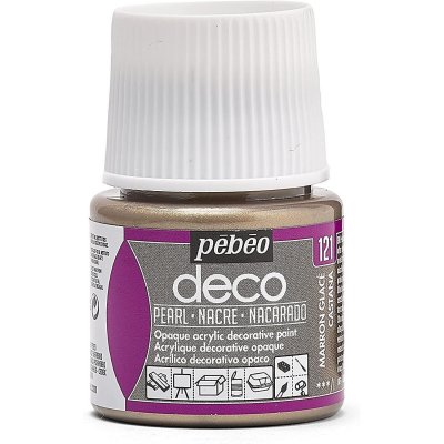PEBEO Peinture P.BO D&eacute;co - Nacr&eacute; - 45 ml Marron Glac&eacute;