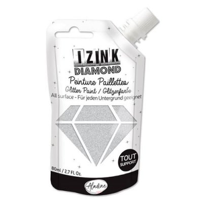 ALADINE Peinture paillet&eacute;e  Izink Diamond 80 ml Argent