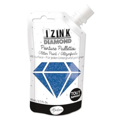ALADINE Peinture paillet&eacute;e  Izink Diamond 80 ml Bleu