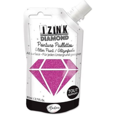 ALADINE Peinture paillet&eacute;e  Izink Diamond 80 ml Fushia