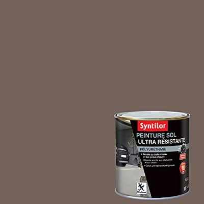SYNTILOR Peinture pour sol ultra r&eacute;sistante brun chaud satin  500ml