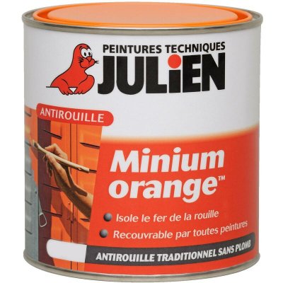 JULIEN Peinture protection antirouille Minium  mat orange mat 0 5L
