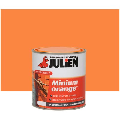 JULIEN Peinture protection antirouille Minium  mat orange mat 250ml