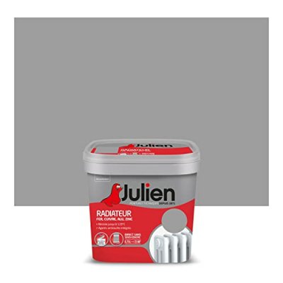 JULIEN Peinture Radiateur Phase Aqueuse Satin  Titanium 0,75 L