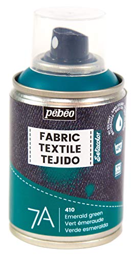 PEBEO Peinture textile en bombe - 100 ml Vert &eacute;meraude