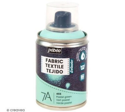  Peinture textile en bombe - 100 ml Vert Pastel