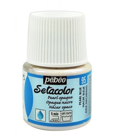 PEBEO Peinture textile setacolor opaque effet nacr&eacute; - bleu - 45 ml #0