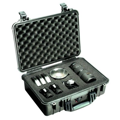 PELI  1500 BKF flight case noir avec mousse 425 x 284 x 155 mm