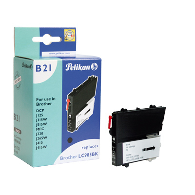 GENERIQUE Pelikan B21 Cartouche compatible pour Brother LC 985 Bk 10ml Noir