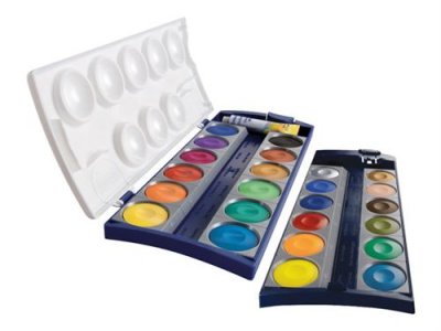 PELIKAN  Bo&icirc;te de peinture standard d'&eacute;cole K24, 24 couleurs