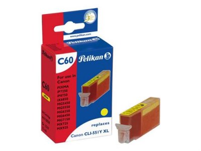 GENERIQUE Pelikan C60 - jaune - cartouche d'encre (alternative for: Canon CLI-551Y XL)