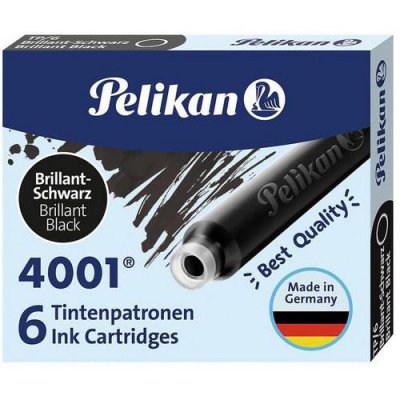 PELIKAN  Cartouches d'encre 4001 TP/6, noir - Lot de 15
