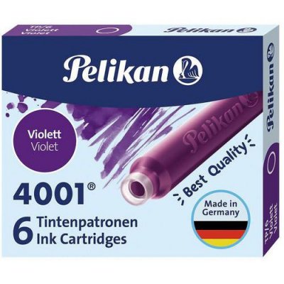 PELIKAN  Cartouches d'encre 4001 TP/6, violet - Lot de 15