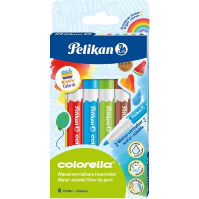 Pelikan Feutre de coloriage colorella, aquarellable, &eacute;tui 6 - Lot de 3