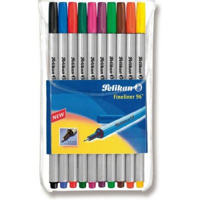 PELIKAN  - fineliner 96, &eacute;tui de 10, trac&eacute; 0,4 mm, assortis 10 couleurs