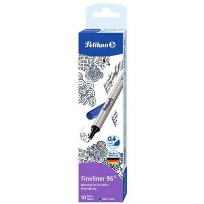 PELIKAN  Fineliner 96, largeur de trac&eacute;: 0,4 mm, bleu - Lot de 35