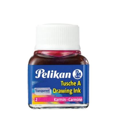 PELIKAN  flacon 10 ml encre de chine a rouge carmin n&deg;2 52302