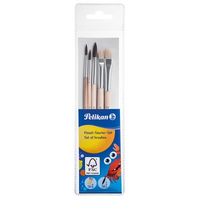 PELIKAN  Kit de d&eacute;marrage de pinceaux, 5 pi&egrave;ces - Lot de 5