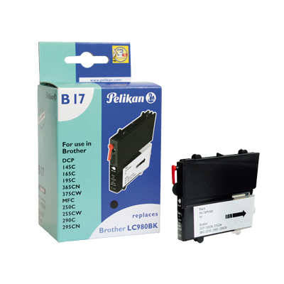 GENERIQUE Pelikan pelikan encre 4107558 remplace brother lc-980bk, noir noir
