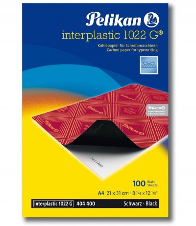 PELIKAN   papier carbone interplastic 1022 g, 10 feuilles noir