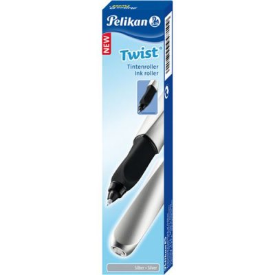 PELIKAN  R457 Twist Stylo roller pour droitier ou gaucher Argent&eacute;