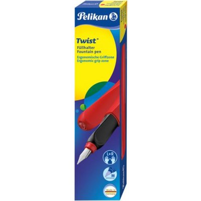  Pelikan Stylo plume Twist Fiery Red, rouge - Lot de 2