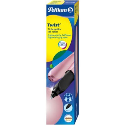 Pelikan Twist Stylo roller Girly Rose, rose-m&eacute;tallique - Lot de 2