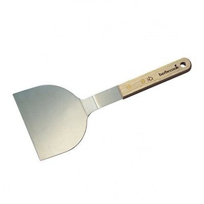 BARBECOOK Pelle &agrave; hamburger pour barbecue en acier inoxydable et bois FSC*-