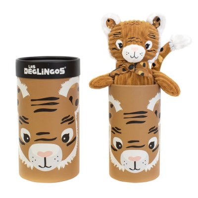 LES DEGLINGOS Peluche Grand Simply 34 Cm Sp&eacute;culos Le Tigre - Les D&eacute;glingos