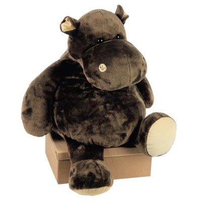 DOUDOU ET COMPAGNIE Peluche hippo grand mod&egrave;le 38cm histoire d'ours