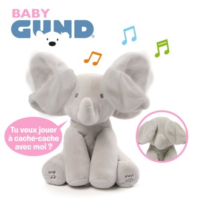 GUND Peluche Int&eacute;ractive Flappy L'&eacute;l&eacute;phant  Spinmaster - La Peluche