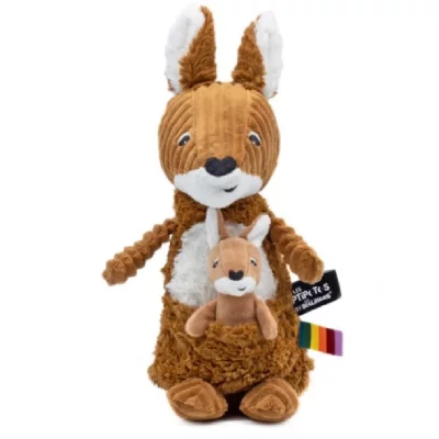 LES DEGLINGOS Peluche Les Ptipotos Kangourou cassonade (33 cm)