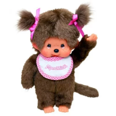 BANDAI Peluche Monchhichi Fille Rose 20 cm