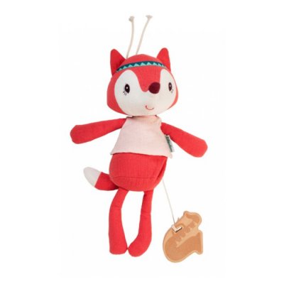 LILLIPUTIENS Peluche musicale &eacute;co Alice la renarde 