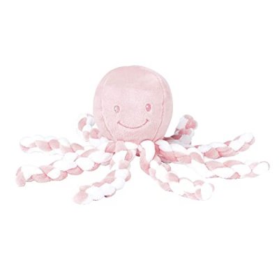 NATTOU Peluche pieuvre Lapidou rose et blanc (23 cm) 