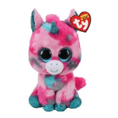 TY Peluche  Beanie Boo's Gumball la licorne rose Multicolore