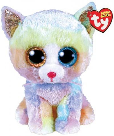 TY Peluche  Beanie Boo's Heather Le Chat Licorne Moyen