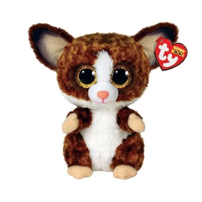TY Peluche  Beanie Boo's Medium Binky Le Galagos Marron et Blanc
