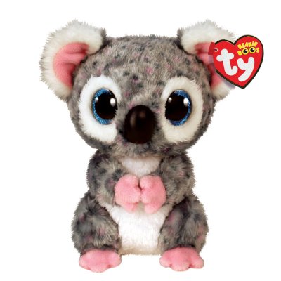 TY Peluche  Beanie Boo's Small Karli Le Koala Gris et Rose